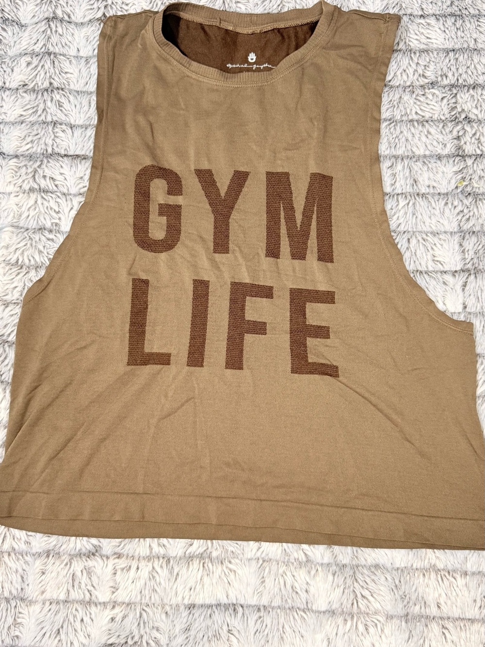 Spiritual Gangster  Brown "GYM LIFE" Muscle Tank